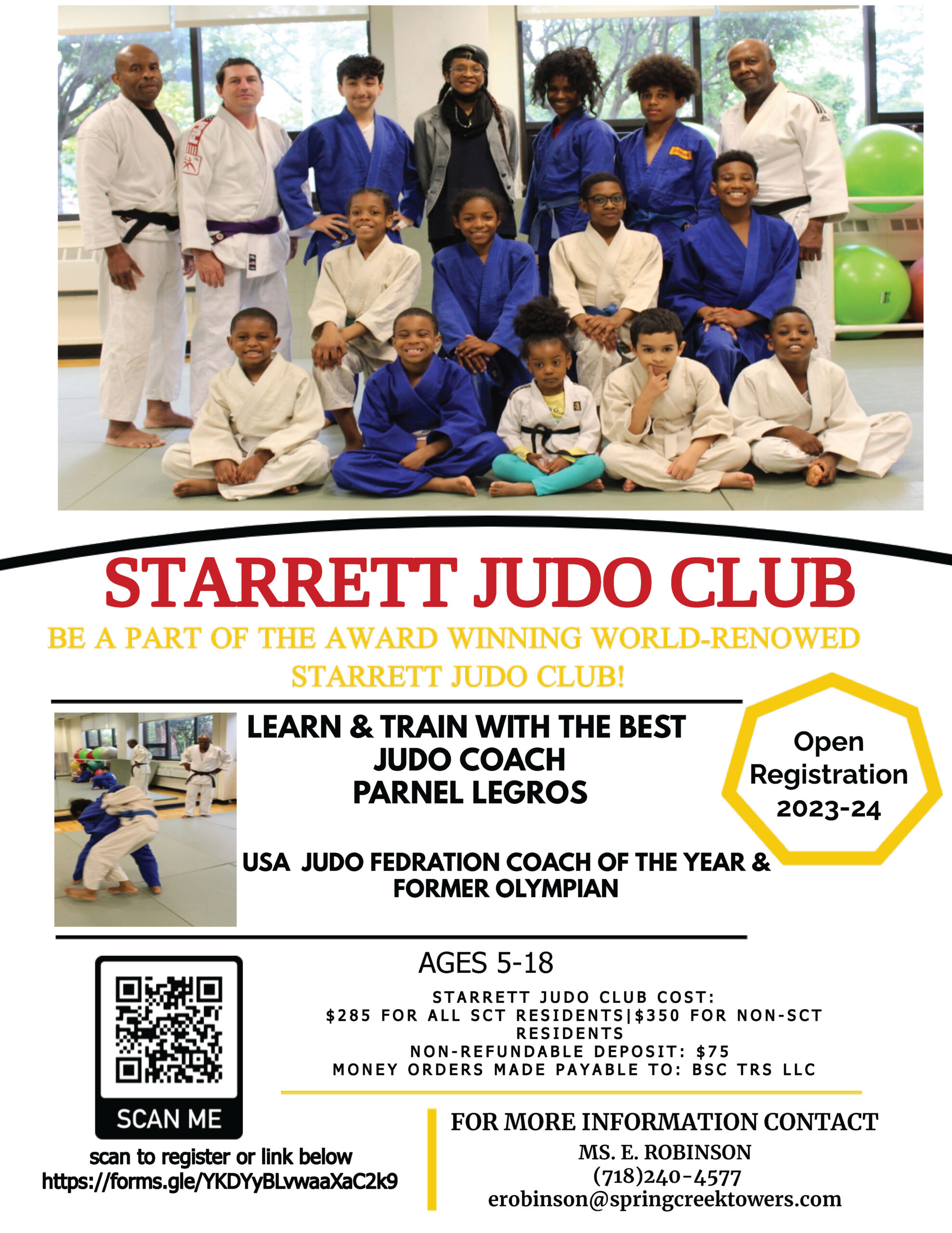 Judo classes flyer 8-2023